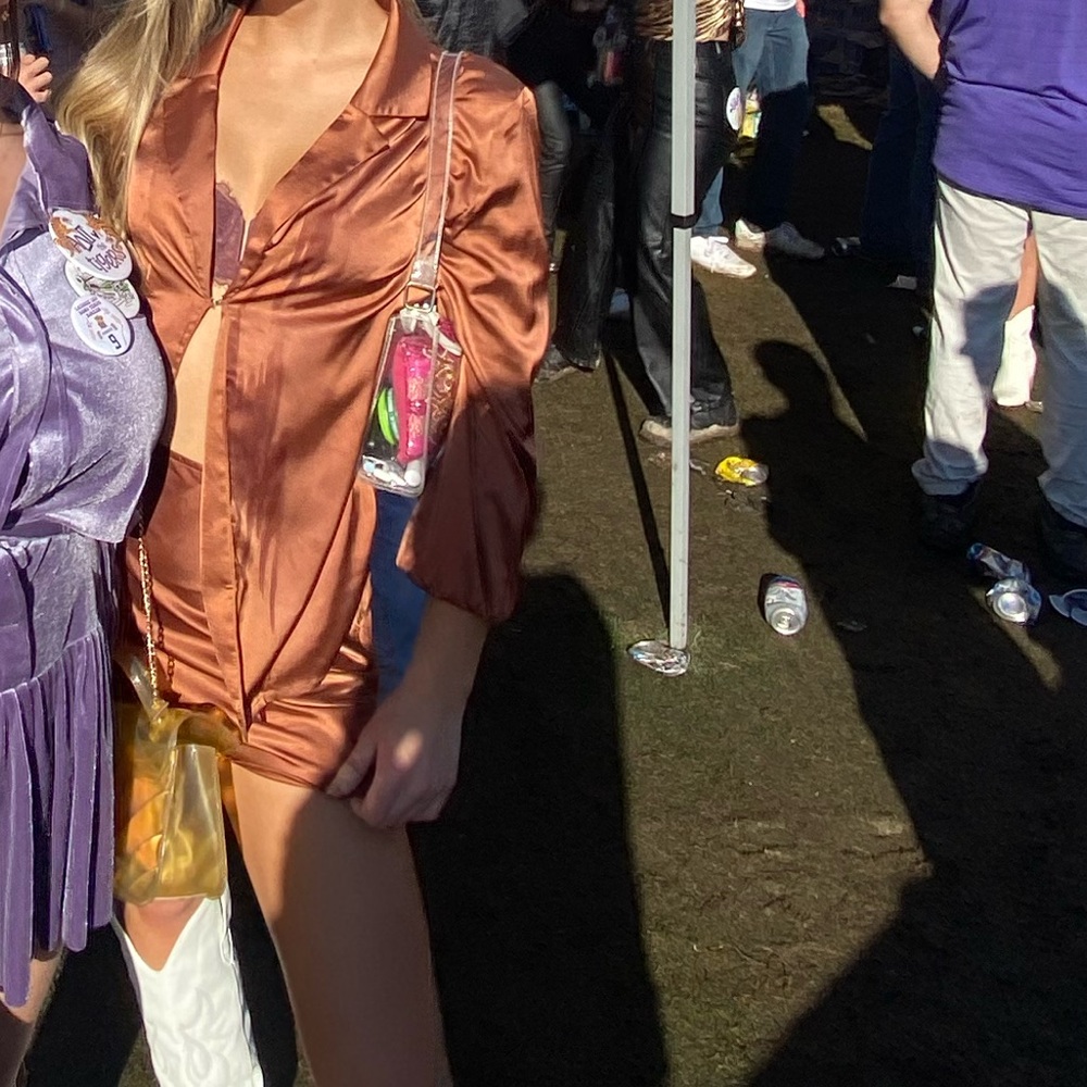 Long sleeve silk top